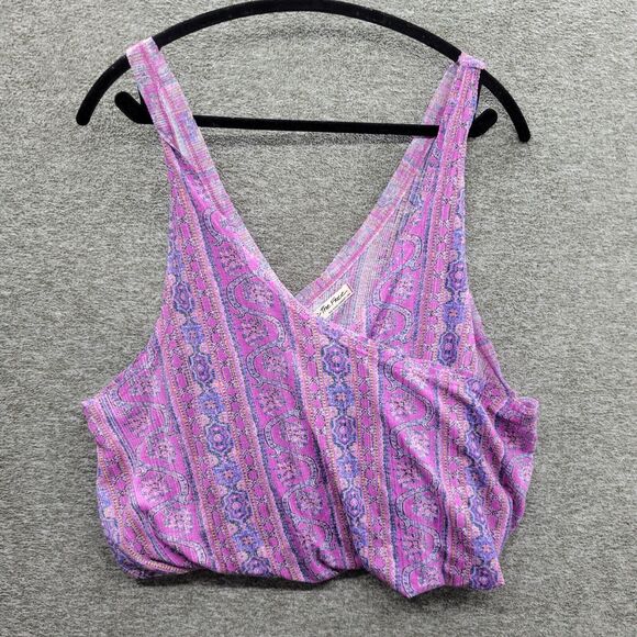 Free People Tops - Free People Tank Women's Small Purple Summer Bloom Your Twisted Tank Top NWT